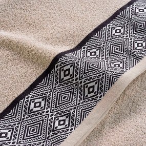 Bézs frottír pamut fürdőlepedő 90x150 cm Esteban – douceur d'intérieur