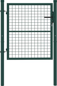 Outsunny Kerti Kapu 100x79 cm Acélrúd Kerítéskapu Fogantyúzárral és 3 Kulccsal Külső Teraszhoz Zöld | Aosom