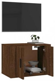 barna tölgy színű fali TV-szekrény 57 x 34,5 x 40 cm