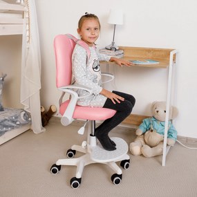 Növekvő szék alappal és pántokkal, rózsaszín/fehér, ANAIS