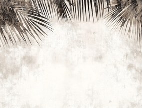 Fotótapéta Pálmalevelek Beton Boho Konyha Hálószoba Nappali Tapéta 400x280
