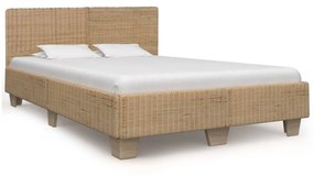 kézzel font valódi rattan ágykeret 160 x 200 cm