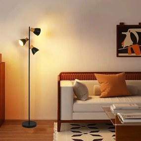 Brilagi - Állólámpa ODENSE 3xE14/10W/230V kaucsukfa/fekete