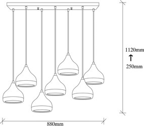 Opviq függőlámpa x7, fekete