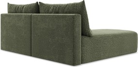 Zöld kinyitható-tárolóhelyes sarokkanapé (bal oldali) Kalena – Makamii