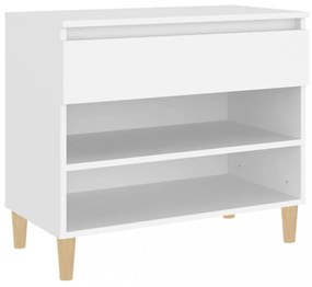 fehér szerelt fa cipősszekrény 70x36x60 cm