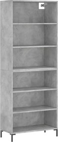 vidaXL betonszürke szerelt fa magasszekrény 69,5x32,5x180 cm