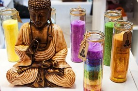 Arome Chakra Bizalom magas illatgyertya, rózsa és vanília illatú, 320 g