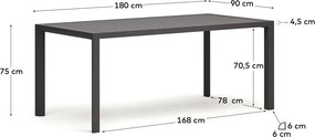 Kerti étkezőasztal 90x180 cm Culip – Kave Home