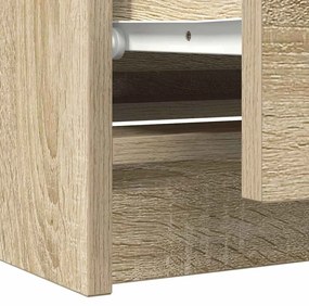 sonoma tölgy színű szerelt fa TV-szekrény 100x35x54 cm