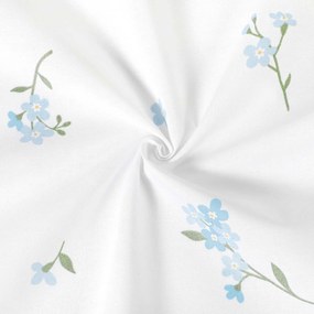 Goldea kör alakú pamut terítő - nefelejcsek Ø 150 cm