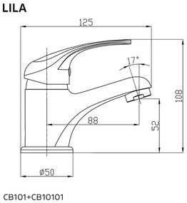 Mereo Mereo, Mosócsaptelep, Lila, lefolyóval, króm, MER-CBEE101