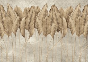 Fotótapéta Tollak Levelek Beton Utánzat Fotó Tapéta Nappali Hálószoba 312x219