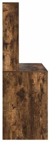 Asztal polcokkal Füstölt tölgy 91 x 50 x 149 cm Faanyag