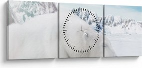 Kép - Jegesmedve (órával) (90x30 cm)