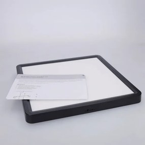 Brilagi - LED mennyezeti lámpatest ESTELA SQUARE LED/24W/230V 31x31 cm fekete