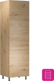 Élelmiszer szekrény polcokkal, artisan tölgy, univerzális, LANGEN D60R