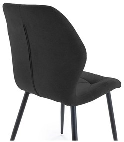 Fekete étkezőszék szett 4 db-os Luna – Marckeric