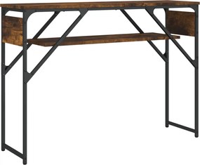 vidaXL füstös tölgy színű szerelt fa tálalóasztal polccal 105x30x75 cm