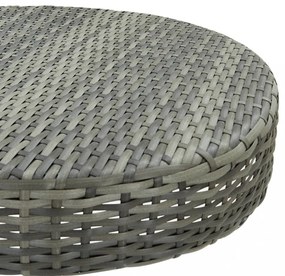 vidaXL 3 részes szürke polyrattan kerti bárszett párnákkal