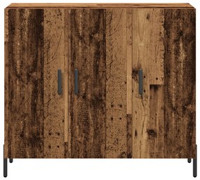 Régi Fa Oldalszekrény 90x34x80 cm Műanyag