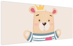 Kép - Teddy maci koronával (120x50 cm)