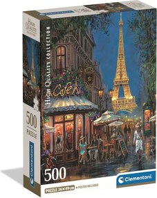 Párizs Night at Eiffel Café 500 db-os Compact puzzle Clementoni