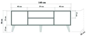 TV asztal Truva Oak