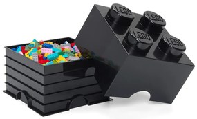 Négyszögletes fekete tárolódoboz - LEGO®