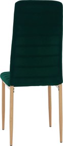 Szék, smaragd Velvet szövet/tölgy, COLETA NOVA