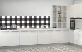 Fotótapéta Fekete-fehér négyzetek absztrakt geometria 250x60 +ragasztó