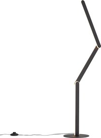 Design állólámpa fekete, LED-del, 3 fokozatban dimmelhető - Gate