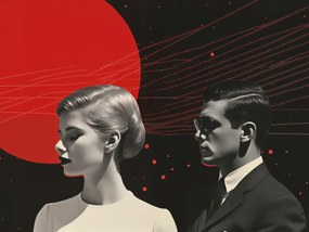 Poszter 20x15cm Futurisztikus Retro Elegáns