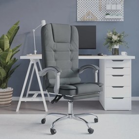 vidaXL sötétszürke szövet dönthető masszázsfotel