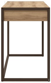 vidaXL Asztal tárolóval Művészi tölgy 100 x 50 x 75 cm Faanyag