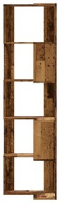 5 szintes antik fa szerelt fa sarok könyvespolc 50 x 50 x 179cm