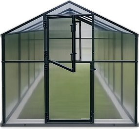 Alumínium Kerti Üvegház 4,2m2 Polikarbonát Alagút 210X205 Ptf Grafit