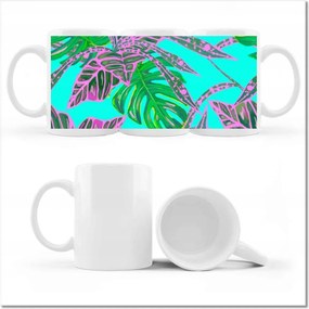 Monster fényképes bögre Rózsalevelek