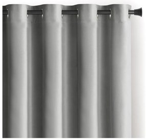 Világosszürke bársony dimout (részleges sötétítő) függöny 140x245 cm Eyelets – Restilo