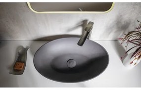 Sapho - FORMIGO ráültethető mosdó 60x40 cm, beton/antracit