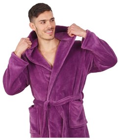 Robby sötétlila mikroszálas uniszex fürdőköpeny, méret XS - DecoKing