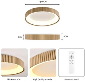 Brilagi - LED fényerőszabályozható mennyezeti lámpa FALCON MODERN LED/30W/230V 40 cm bézs+távirányító
