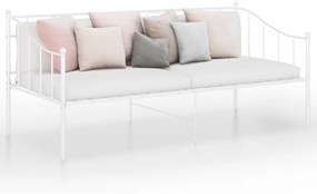 Fehér fém kanapéágykeret 90 x 200 cm