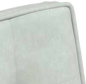 világosszürke bársony pihenőfotel lábtartóval