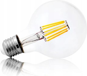 Led izzó E27 Filament 8W Edison Nagy G80 Buborék 8cm Meleg
