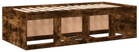 füstös tölgy kanapéágy fiókkal matrac nélkül 100x200 cm