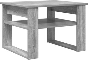 vidaXL Dohányzóasztal tárolóval Szürke Sonoma 64 x 54 x 44 cm Faanyag