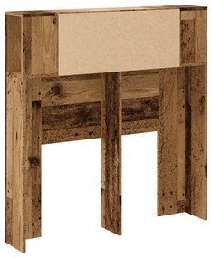 antik fa színű szerelt fa áthidalószekrény 100 x 19 x 104,5 cm