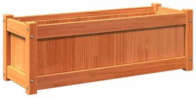 viaszbarna tömör fenyőfa kerti virágláda 90 x 31 x 31 cm