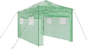 vidaXL Üvegház pop-up kerettel tetővel Zöld 280 x 410 x 315 cm Vas
